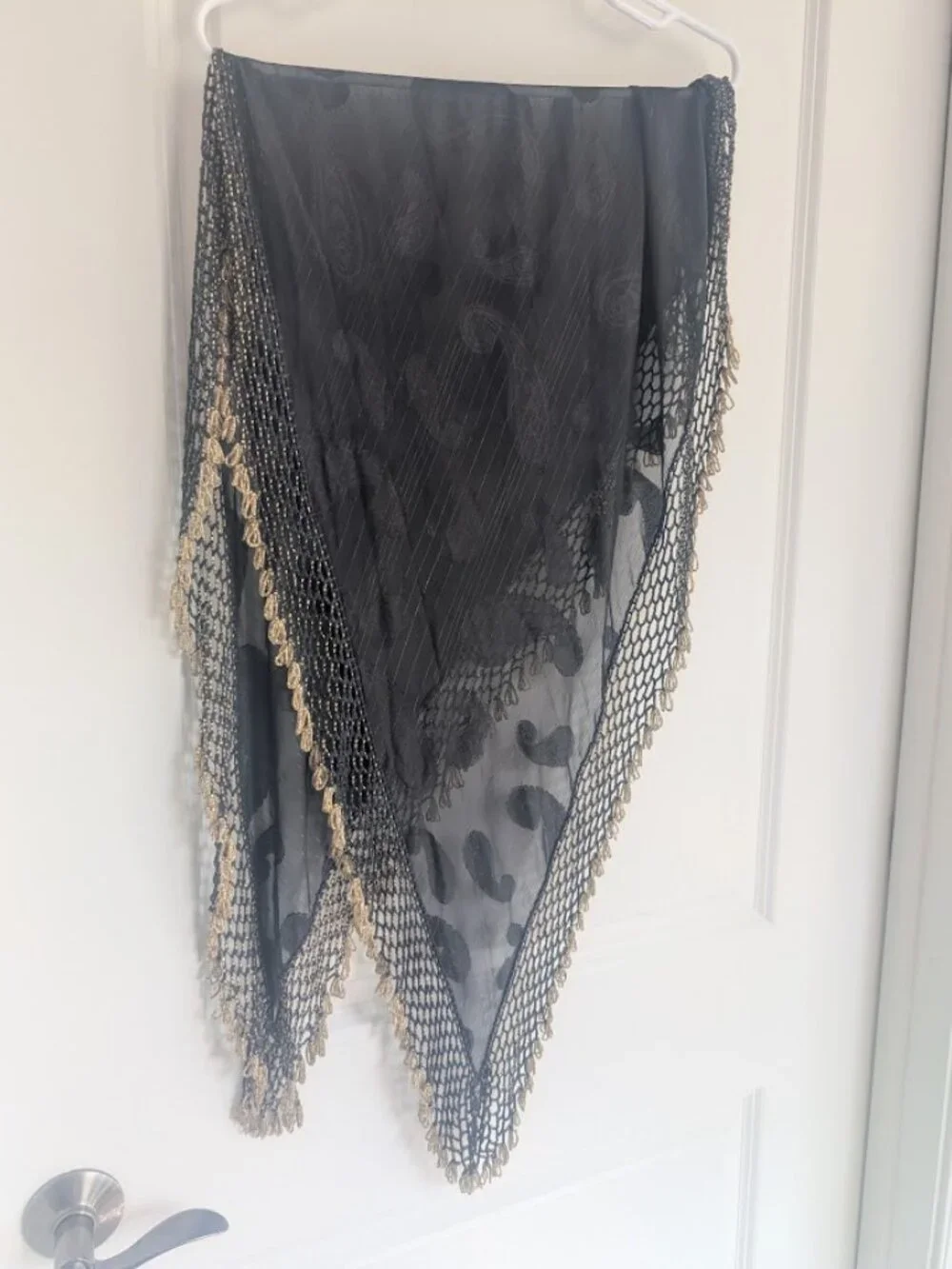 Vintage beaded shawl wrap - Picture 5 of 6